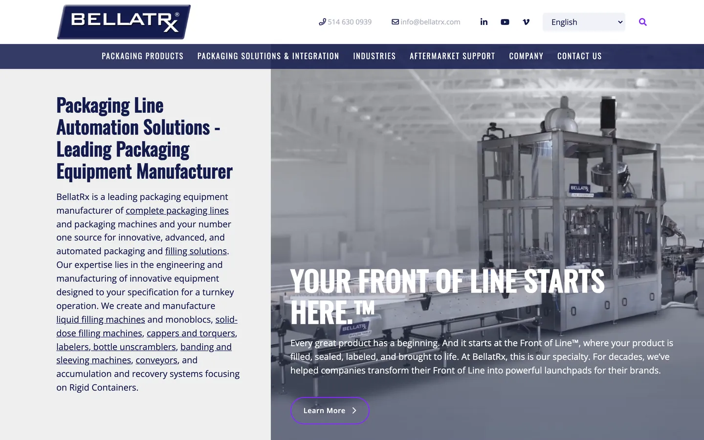 BellatRx website before