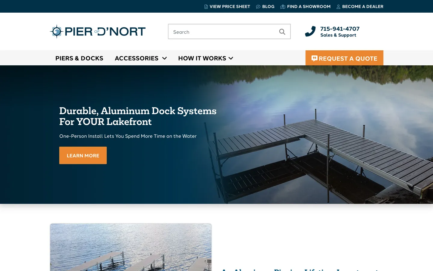 Pier of d'Nort website before