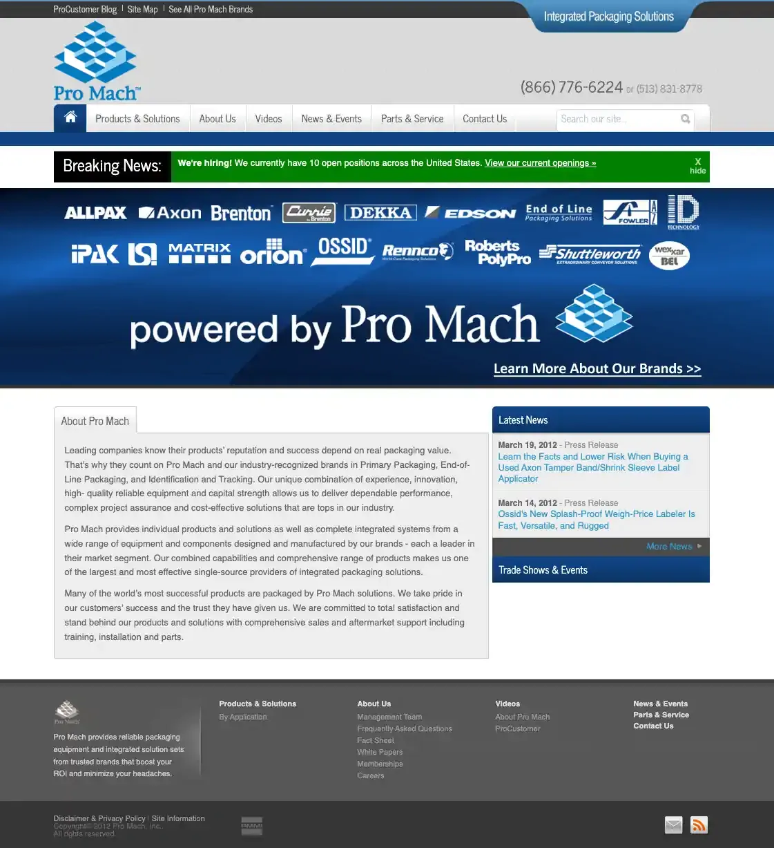 ProMach website 2012
