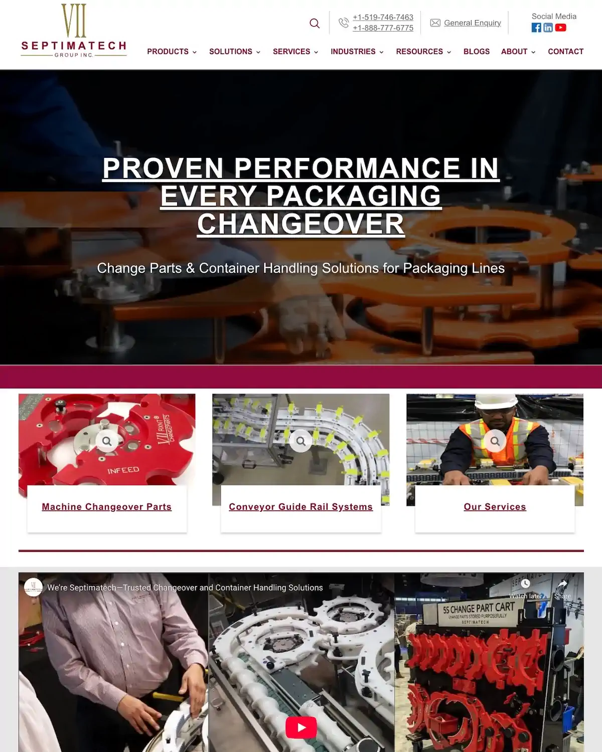 Septimatech website Before